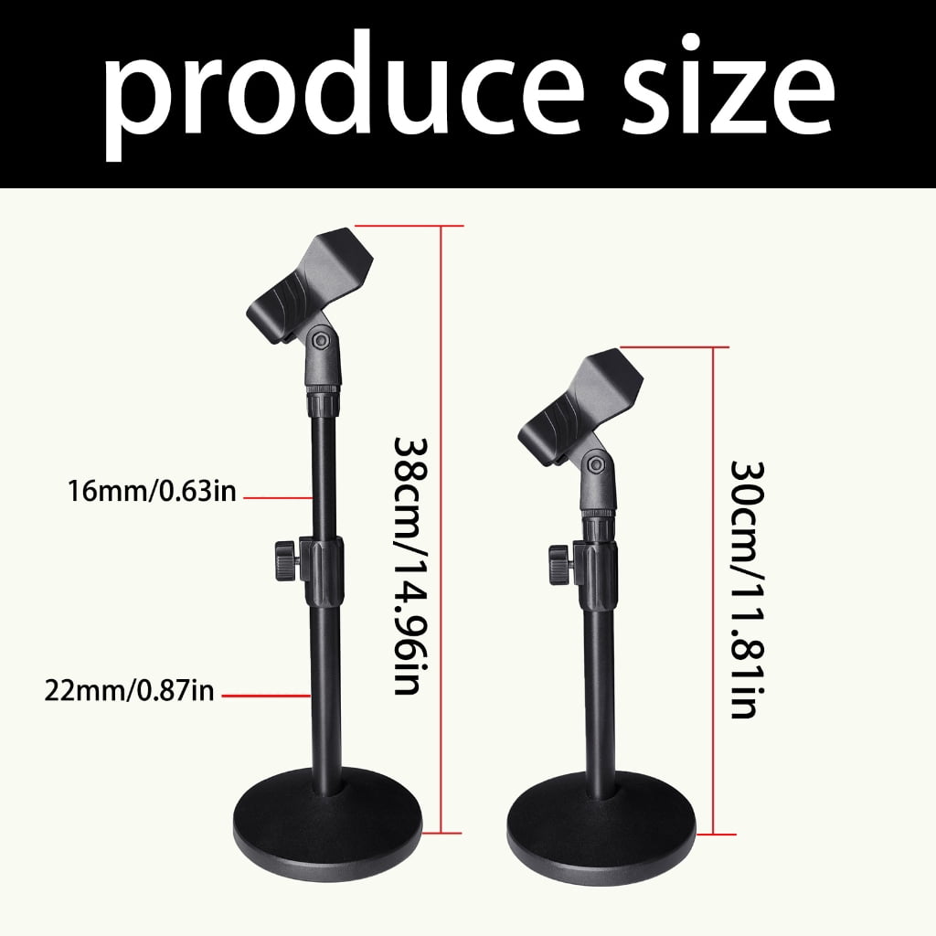 Long Lasting Aluminum Desktop Mic Stand With Stable Base And Smooth For Vocal