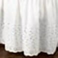 thumbnail image 3 of Collections Etc Eyelet Floral Scalloped Elastic Dust Ruffle Bed Skirt, Wrap-Around Easy Fit Design, White, Queen/King, 3 of 4