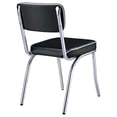 thumbnail image 5 of Retro Upholstered Dining Side Chair Black (Set of 2), 5 of 12