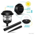 thumbnail image 4 of Set 4 Luminaria Estaca Luz Led Impermeable Recargable Jardin negro 6.49 pulg, 4 of 8
