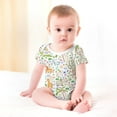 thumbnail image 3 of Baby Safari Jungle Zoo Animals Bodysuits Lion Elephant Giraffe Crocodile Trees Floral Leaves Short Sleeve One-pieces Romper for Boy Girl, 3 of 7