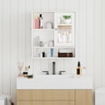 thumbnail image 2 of Bathroom Wall Cabinet Storage, Medicine Cabinets with Mirror 2 Doors and Adjustable Shelf, Wall Mounted Cupboard Mirrored Vanity Cabinet for Rv Bathroom Restroom Kitchen (White), 2 of 8