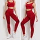 thumbnail image 4 of Conjunto de sujetador deportivo y leggings para mujer - Pantalones cortos de yoga, poliéster y spandex, cintura alta - Tallas S-XL, 4 of 6