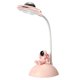 thumbnail image 2 of Lámpara de escritorio de astronauta con proyector estelar y soporte para teléfono • Cuello flexible a 360° • Luz para el cuidado ocular regulable • USB recargable • Blanco o rosa, 2 of 6