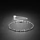 thumbnail image 2 of BRIGHTFUFU Pulsera de tobillo corazón plata Pulsera de tobillera ángel elegante con extensor Cadena de pie elegante para mujeres, 2 of 7