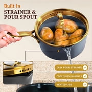 Granitestone Armor Max 14 Pc Pots and Pans Set Non Stick, Induction Cookware Sets, Kitchen Cookware Sets, Nonstick Cookware Set, Non Stick Pot and Pan Set, Hard Anodized, Oven and Dishwasher Safe