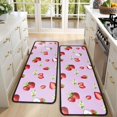 thumbnail image 4 of Kitchen Rugs Sets Of 2,Strawberry Plants Fruit Cat Flower Anti Fatigue Kitchen Mat Rugs Non Slip Washable,Decorative Kitchen Floor Mats for Kitchen,Sink,Laundry,17"x47"+17"x47", 4 of 5