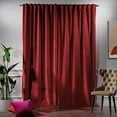 thumbnail image 3 of 3S Brother's Extra Long Solid Luxury Matte Velvet Soft Curtain Scarlet Single Panel Hanging Back Tap & Rod Pocket Home Décor 5-25 Feet Custom Made Curtains -Made in Turkey Each(52"x63"), 3 of 7