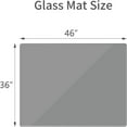thumbnail image 3 of Mirrasia 36"x 46" Tempered Glass Floor Mat Heavy Duty Hard Office Chair Mat,Gray, 3 of 6