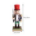 thumbnail image 4 of 1PC 20cm New Fat Soldier Wood Puppet Handmade Walnut Soldier Doll Decoration, 4 of 7