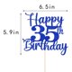 thumbnail image 2 of Cake Topper Kaoenla con brillo Feliz 35.º cumpleaños azul, 2 of 9