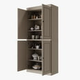 thumbnail image 4 of Solid Wood Kitchen Pantry Cabinet - 71.5" Tall x 32" Wide - Wooden Storage Cabinet with 4 Doors & Adjustable Shelves, Beige, 100% Renewable Eco-Friendly Wood, Made in Brazil, 4 of 6