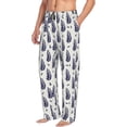 thumbnail image 6 of Honiee Blue Leaves for men - a sleek fusion of Straight Pajama Pants, versatile Lounge Pants, and cozy Sleepwear, all rolled into one-Medium, 6 of 6