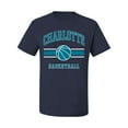 thumbnail image 2 of Wild Bobby City of Charlotte Basketball Fantasy Fan Sports Men's T-Shirt, Navy, Large, 2 of 5