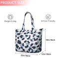 thumbnail image 4 of Blue and Dark Blue Leopard Pattern Travel Tote Bags for Women Carry On,Large Weekender Bags for Women Travel,Multi Functional Duffle Bag for Work,Shopping,Sports, 4 of 5