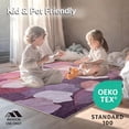 thumbnail image 4 of ODIKA 4'x6' Machine Washable Non-Slip Area Rug, Petal Cascade Artisan Dusty Mauve Contemporary High Traffic Rug, Purple, 41704, 4 of 7