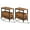 Rustic Brown, variant on HOOBRO Set of 2 End Tables with Drawers & Power Outlets Living Room Bedroom BF541BZP201