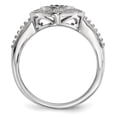 thumbnail image 2 of Sterling Silver Champagne Diamond & Small Diamond Shape Ring Size 8, 2 of 3