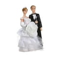 thumbnail image 5 of balikha Wedding Cake Toppers Bride and Groom Cake Decor Sculpture with White Mesh Veils Romantic Couple Statue for Desk Wedding Party Style B, 5 of 9