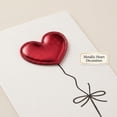thumbnail image 3 of Mother's Day Card Heart Floral Applique Metallic Cardstock White Card Stock Blank Greeting Card for Mom Gifts, 3 of 7