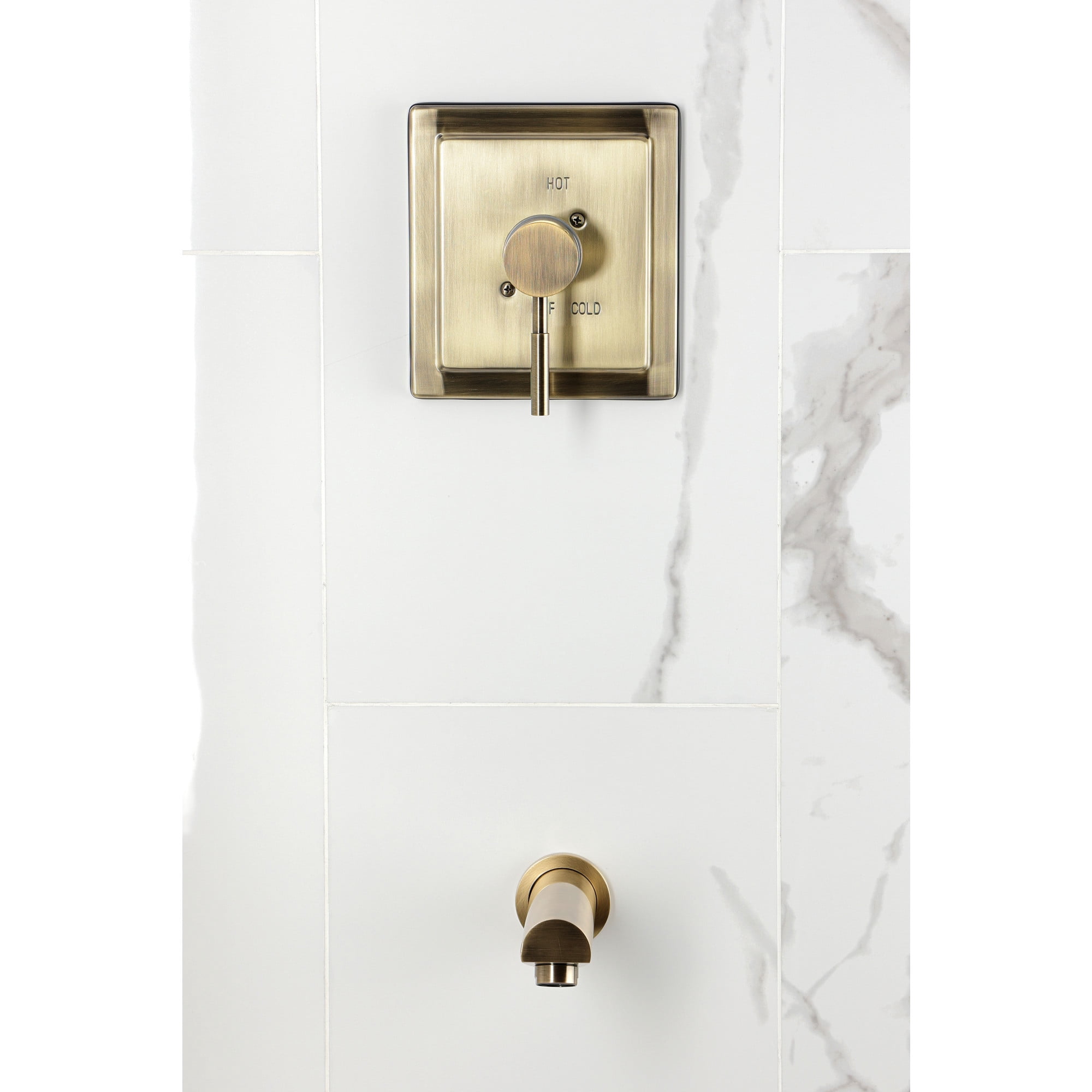 Kingston Brass KB8653DLTO Concord Single-Handle Pressure Balanced Tub Faucet in Antique Brass