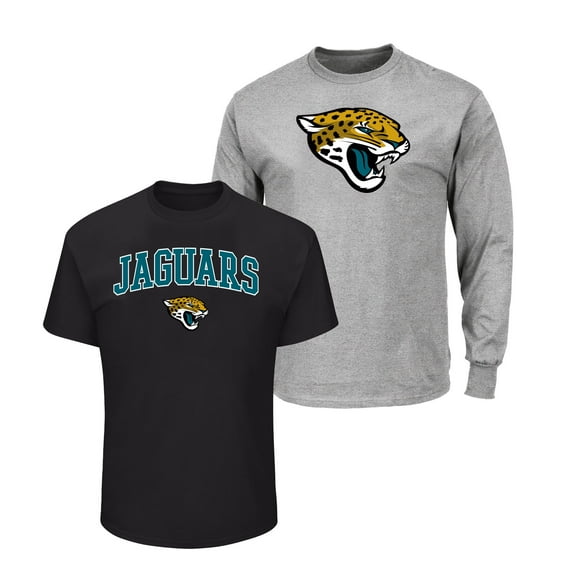 Men's Fanatics  Black/Heather Gray Jacksonville Jaguars Big & Tall 2-Pack T-Shirt Set