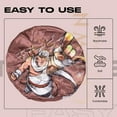thumbnail image 7 of Anime Durag and Silk Bonnet 2pcs Set for Men and Women, Silky Satin Bonnet Durag, Silk Fabric for Comfort and Compression (Brown Bee), 7 of 7