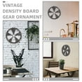 thumbnail image 3 of WEUVEB 4Pcs Industrial Wall Decor Black Density Board Gear Ornament For Steampunk Style Home Bar Cafe, 3 of 7