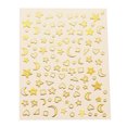 thumbnail image 1 of serony 1 Sheet 3D Nail Art Stickers Moon Star Decals Metallic Geometry Manicure DIY Decoration Tool,Type 2, 1 of 9
