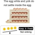 thumbnail image 4 of 4-Tier 28 Eggs Automatic Rolling Egg Dispenser, Space-Saving Egg Tray Organizer Holder for Refrigerator/Kitchen/Cabinets/Countertop and Dining Table (White), 4 of 5