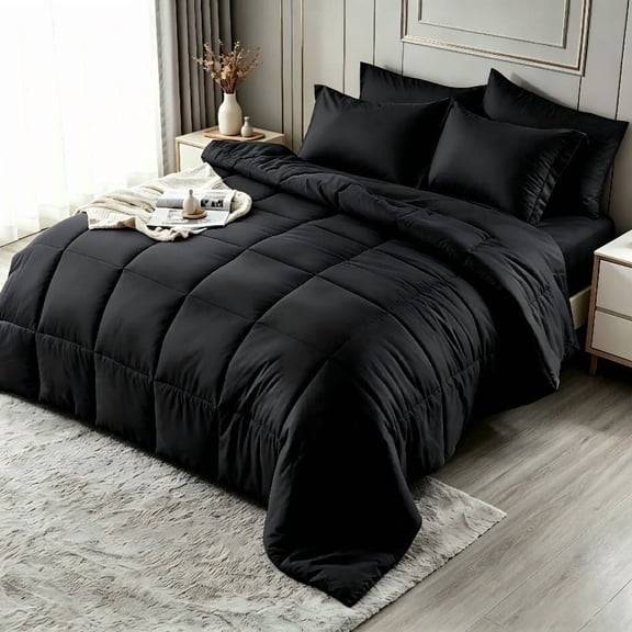 2pcs Twin Comforter Set Available in TWIN, Queen, And King Sizes - Cozy All-Season Comforter Set That Comes with 1 Comforter And 1 Or 2 Pillowcases. Features a Box Stitch Design, Hotel-Quality,