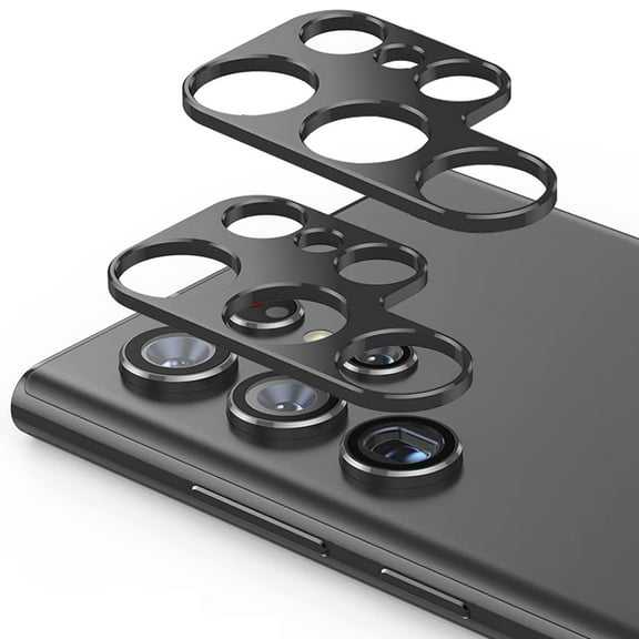 Dteck 2-Pack for Samsung Galaxy S22 Ultra,Lens Protector,Aluminum Alloy Metal Camera Lens Protector for Samsung Galaxy S22 Ultra 5G 6.8 Inch,Black