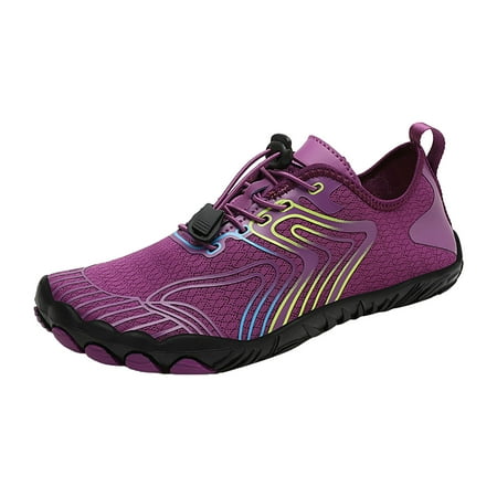 Siilsaa Platform Sneakers for Women Casual Round Toe Thick Sole Lightweight Lace-up Shoes Walking Running Sports Shoes Sneakers Purple 8.5