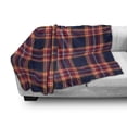 thumbnail image 3 of Plaid Soft Flannel Fleece Blanket, Traditional Pattern from Scotland Vivid and Geometric Cultural Design Abstract Look, Cozy Plush for Indoor and Outdoor Use, 60" x 80", Multicolor, by Ambesonne, 3 of 6