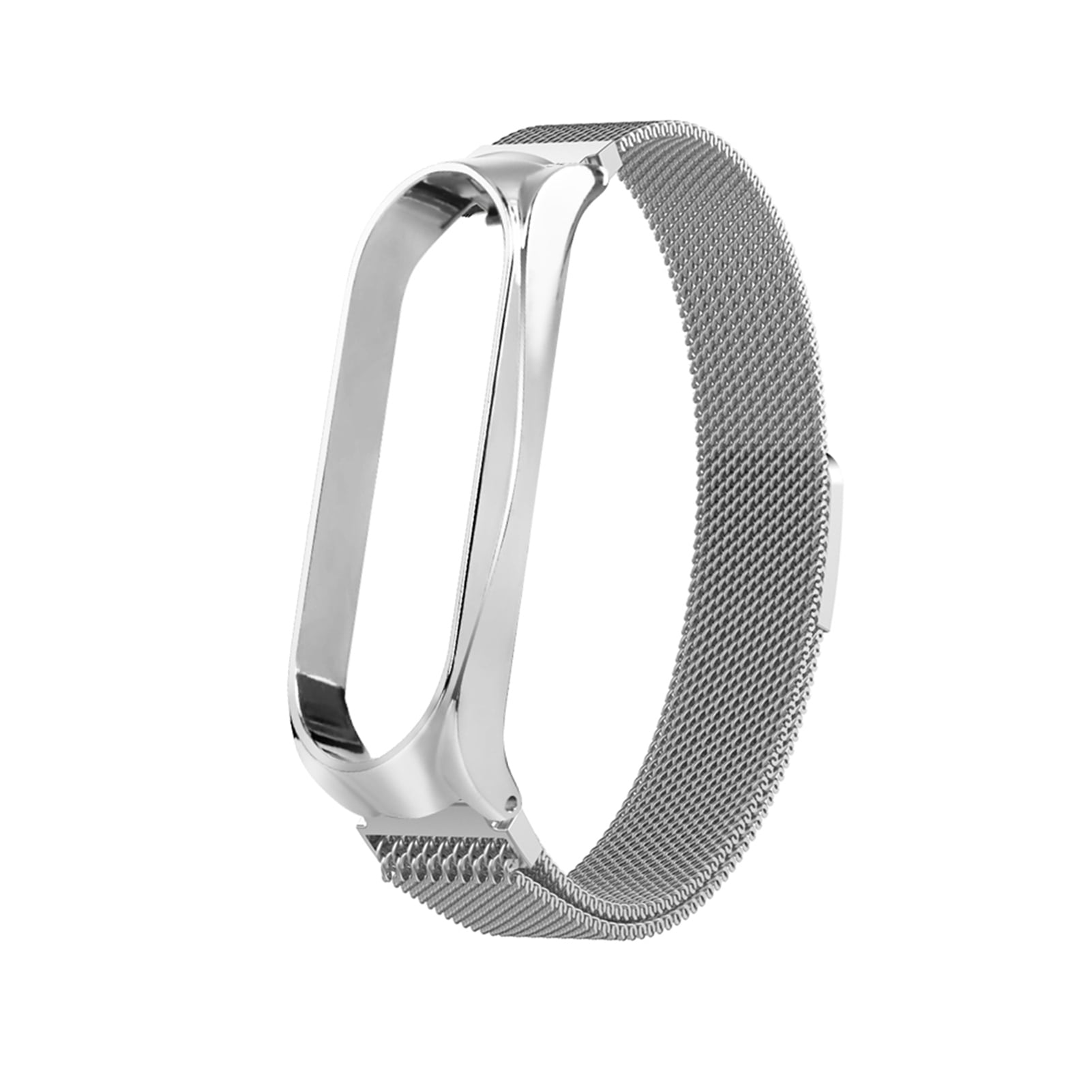 For Mi Band 5 /6 Milanese Stainless Steel Wristband Strap Bracelet Magnetic Loop 