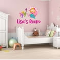 thumbnail image 3 of Personalized Princess Mermaid Half Shell Seahorse Sled Statfish Princess Fish Starfish Queen Sweet Dreams Bedtime Unicorn Lovely Dear Dream Holiday Decorating Wall Decal Sticker - Size: 30 In X 24 In, 3 of 5