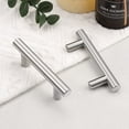 thumbnail image 4 of FungLam Cabinet Pulls - Cabinet Handles, Pack of 20 Brushed Nickel Stainless Steel Kitchen Drawer Handles (Overall Length: 6", Hole Center: 3-3/4"), 4 of 7