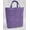 Purple, variant on Faux Burlap Tote Bag (Small Oval Tote) (Black/Gray)