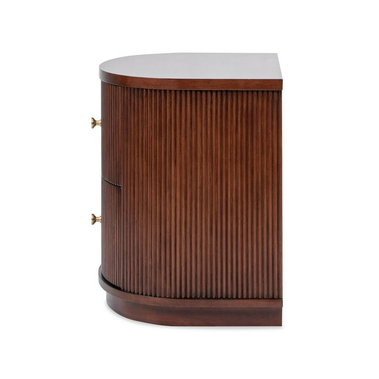 WARMMUSE Half-Moon Nightstand, Vintage 24 WARMMUSE Half-Moon Nightstand, Vintage 24