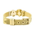 thumbnail image 2 of Pulseras para mujer, regalos para mujer, pulsera redonda conmemorativa de acero inoxidable, pulsera con letras, regalo para hija, pulsera de acero inoxidable, 2 of 3