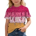thumbnail image 4 of Angala Kids T Shirts Ice Cream Print Summer Shirts Crew Neck Short Sleeve Comfortable Casual Boys Tees Size 2-3 Years Pink, 4 of 6