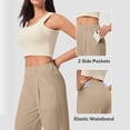 thumbnail image 4 of Pants for Women Casual Work Stretchy Slim Fit Trousers Office Slacks with Pockets, 4 of 5