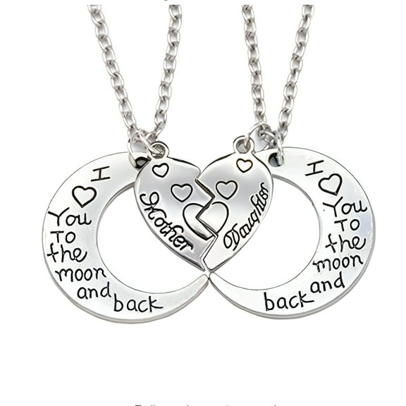 DESIGNICE Gifts for Mom I Love You to The Moon and Back Mother Daughter Women Necklaces Pendant