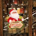 thumbnail image 2 of Christmas Window Sticker Beatuiful Various Christmas Pattern Window Decals Christmas Tree Santa Claus for Home Shop Window and Wall Decoration (Santa Drinks Coffee), 2 of 5