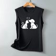 thumbnail image 5 of Tops casuales sexys de verano sin mangas para mujer Tops de chaleco sin mangas con estampado de cuello redondo regular Pompotops lopia994637, 5 of 5