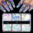thumbnail image 3 of 1 caja de lentejuelas AB de sirena, adornos de purpurina de uñas irregulares coloridos, accesorios especiales para uñas, suministros de manicura DIY, 3 of 4