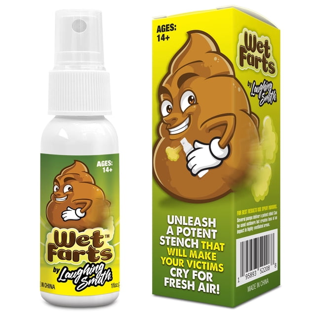 Laughing Smith, pedos mojados, potente aerosol apestoso, apesta muy fuerte, divertidísimos regalos de broma y bromas para adultos o niños, bromas apestosas, no tóxicas, huele a gas muy «malo»