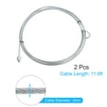 thumbnail image 2 of Uxcell 2 Pack 11.6ft Garage Door Cable 0.12'' Dia Torsion Spring Wire Cable for 10ft Garage Door Galvanized Steel, 2 of 5