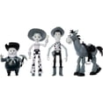 thumbnail image 2 of Disney / Pixar Woody's Roundup Woody, Jessie, Bullseye & Stinky Pete Action Figure 4-Pack (Black & White Monochromatic), 2 of 3