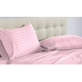 thumbnail image 3 of D.N.G. BEDDINGS Luxury 4 Piece Sheet Set with 21 Inch Deep Pocket 800 Thread Count 100% Egyptian Cotton Stripe Light Pink Color Queen Size, 3 of 3